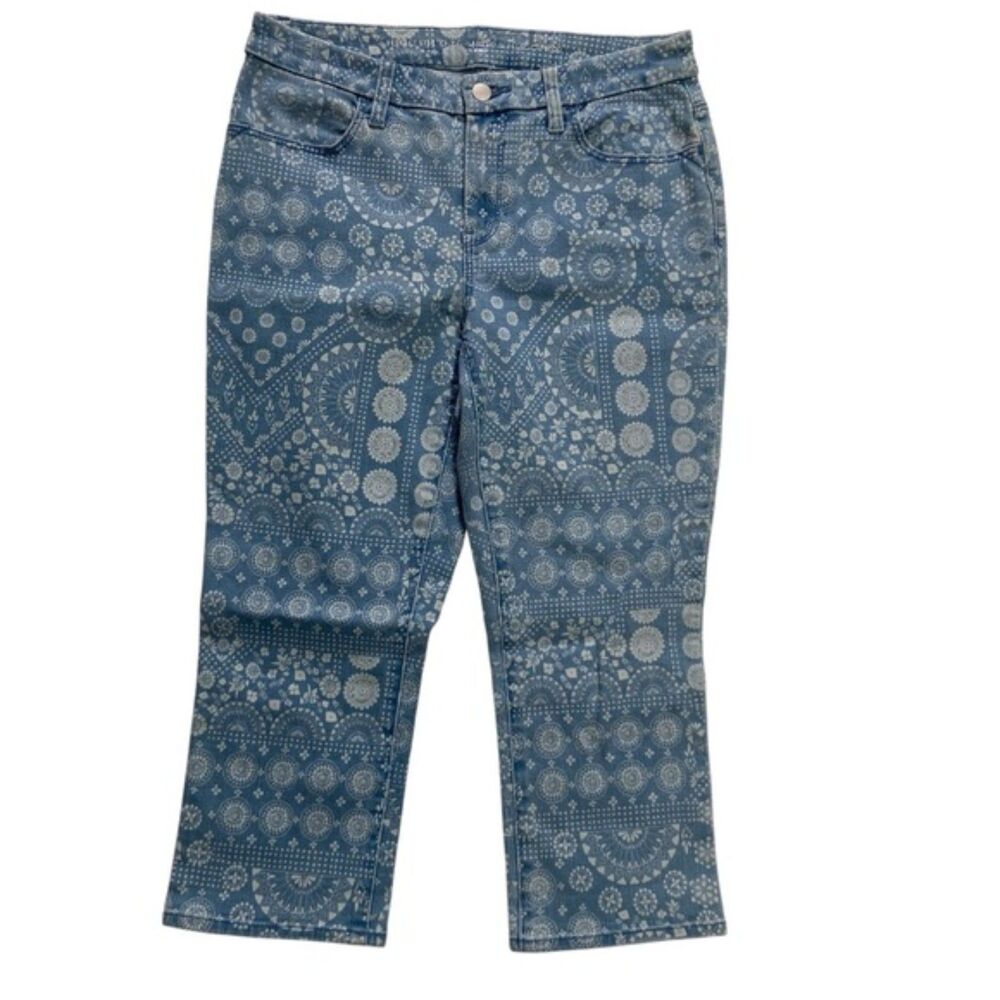 Chico's Perfect Stretch Girlfriend Capri Printed Size 00